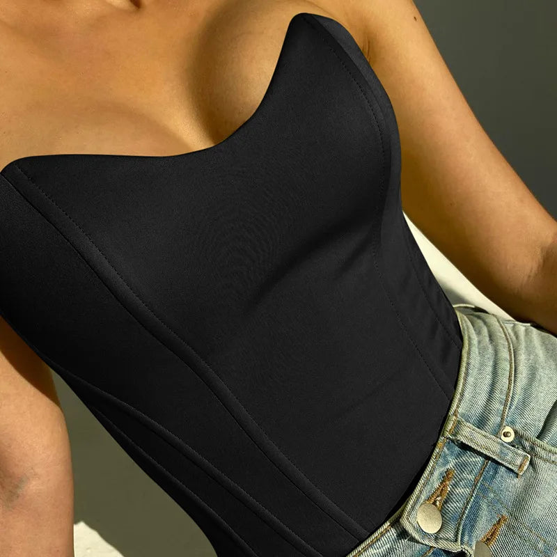 Satin Strapless Tube Top
