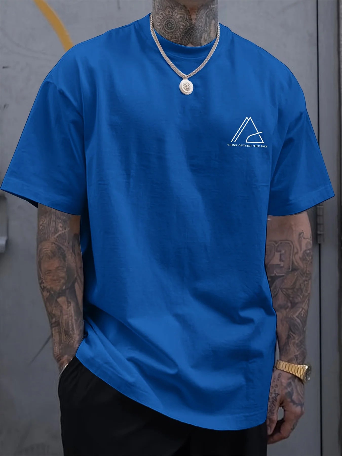 Oversized 100% cotton letter print tee