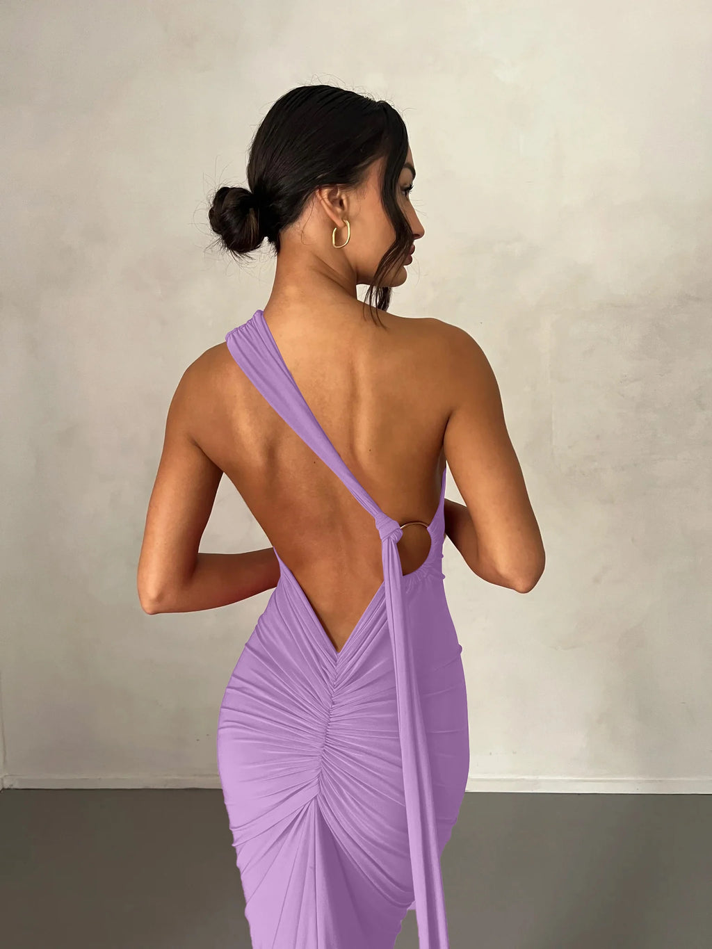 Elegance One Shoulder Maxi Dress.
