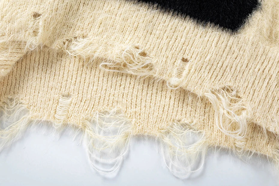 Vintage Knit Cat Sweater