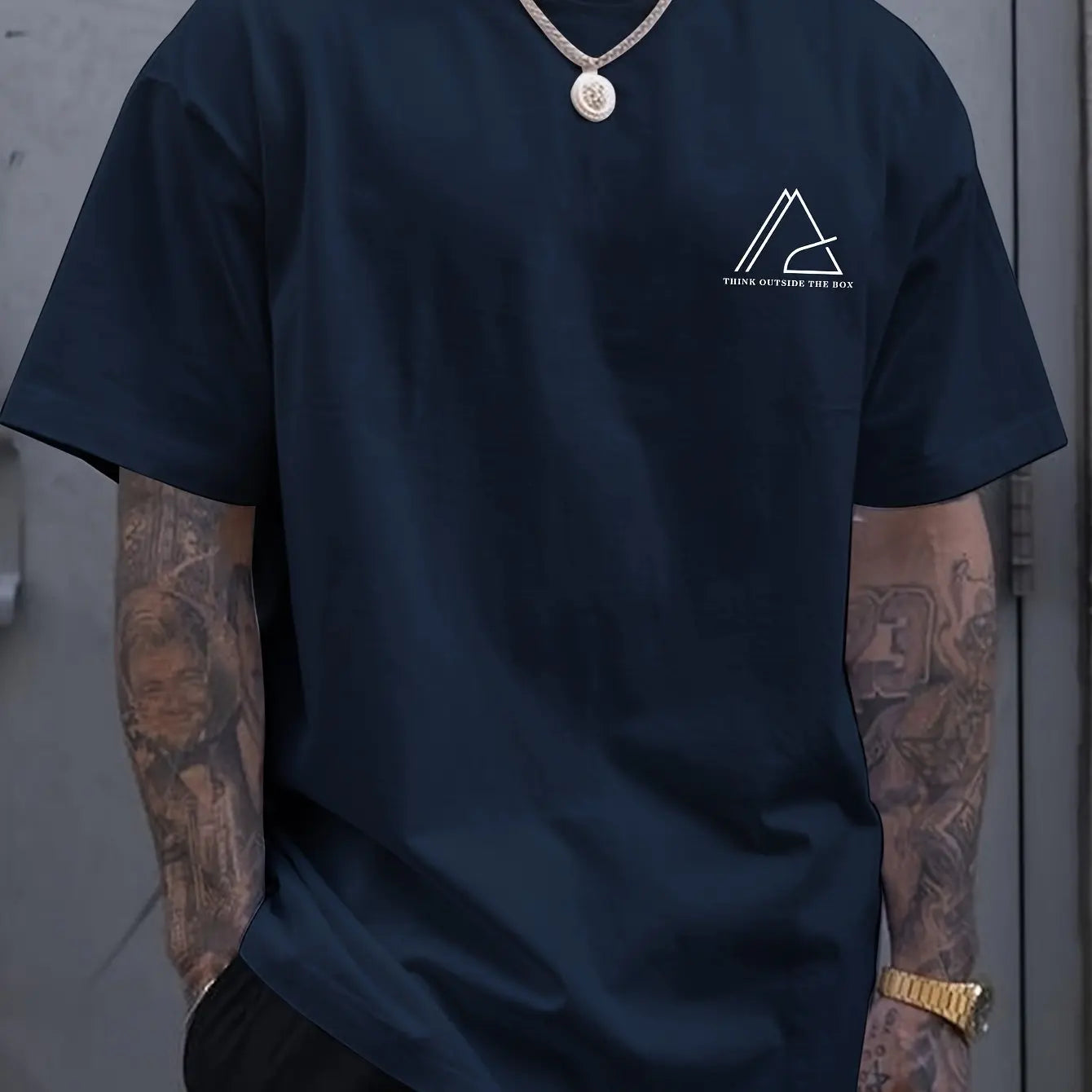Oversized 100% cotton letter print tee