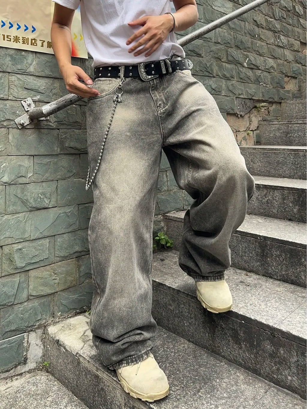 Vibe Check Wide-Leg Streetwear Jeans
