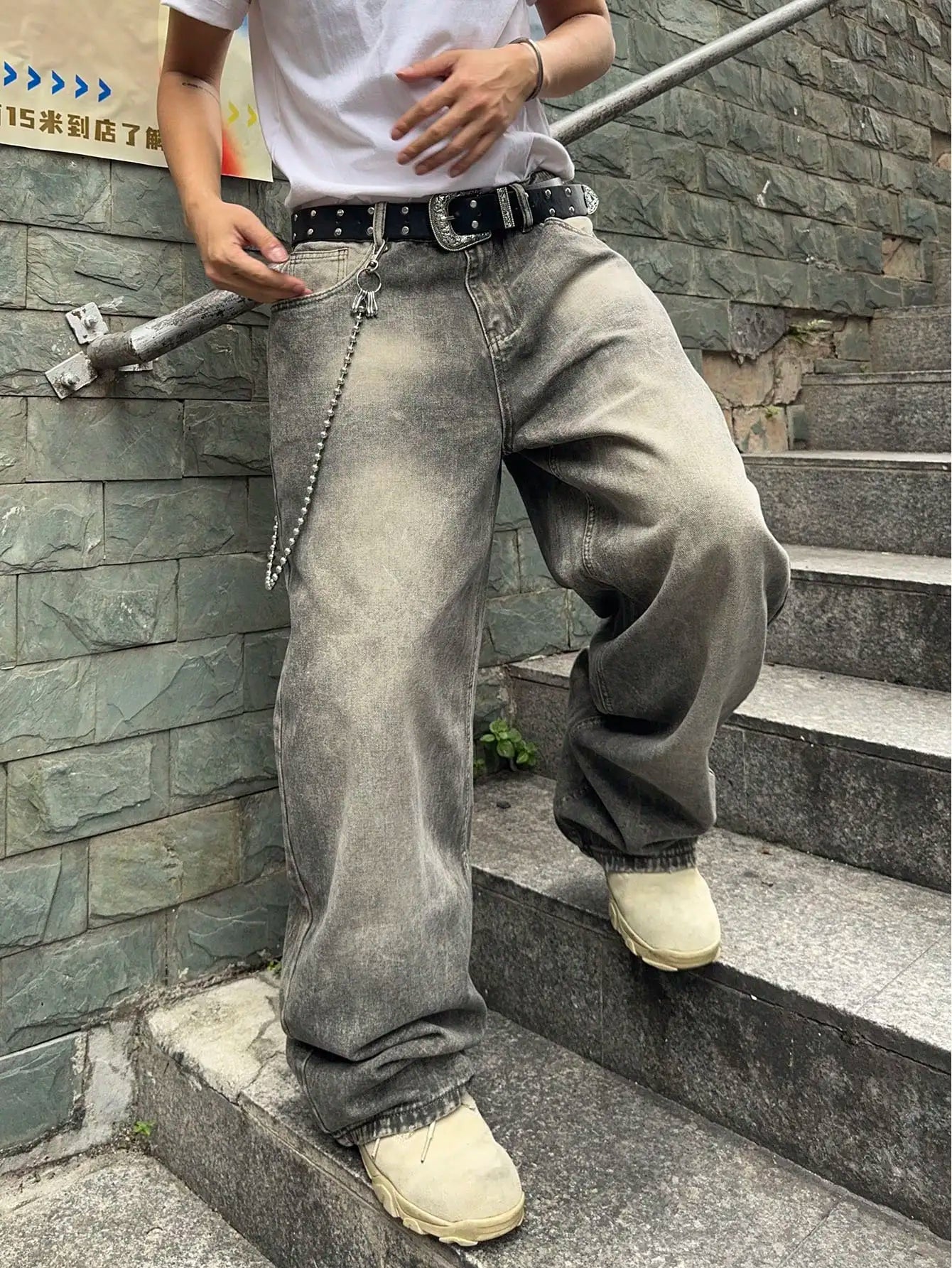 Vibe Check Wide-Leg Streetwear Jeans