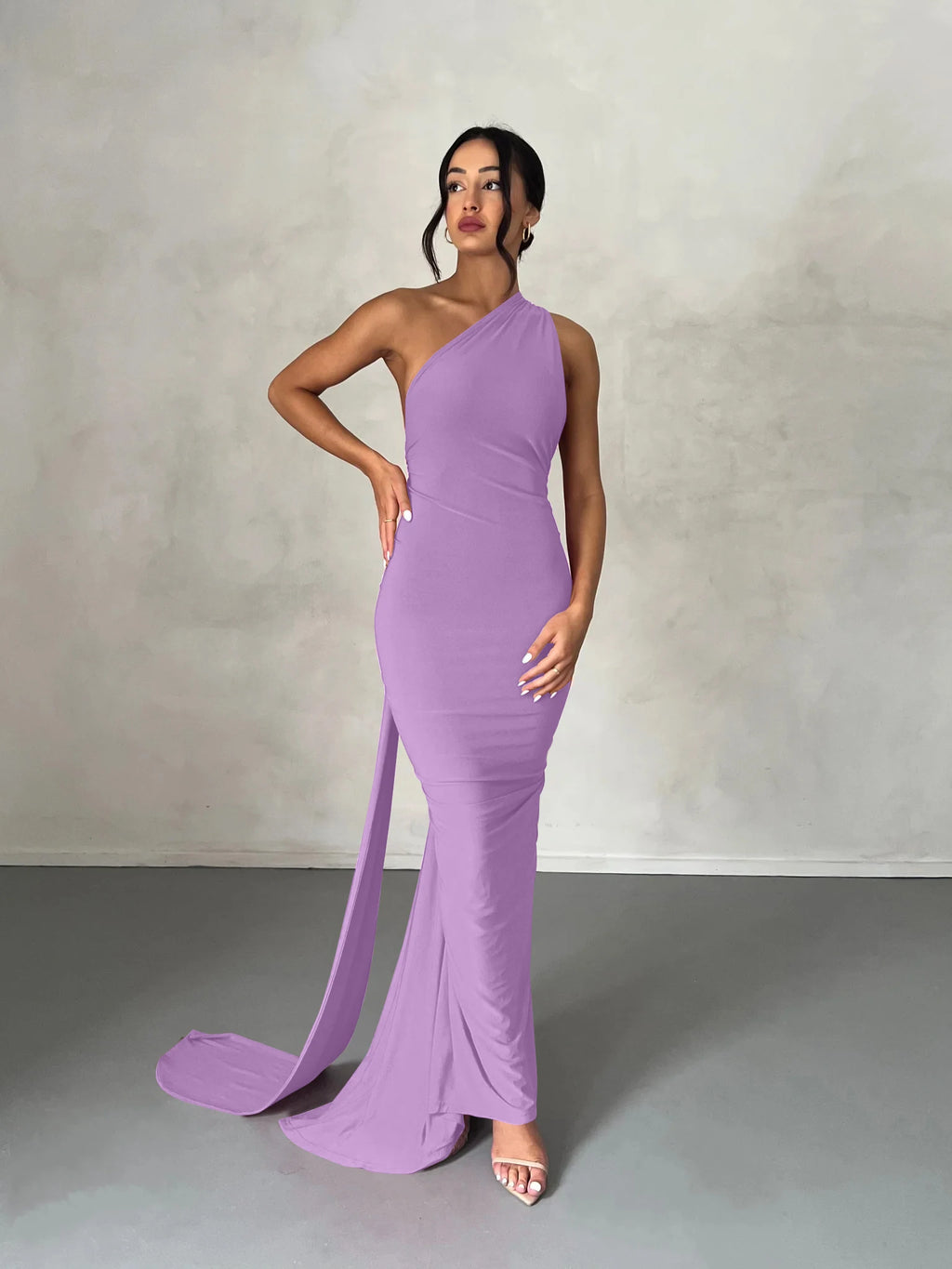 Elegance One Shoulder Maxi Dress.
