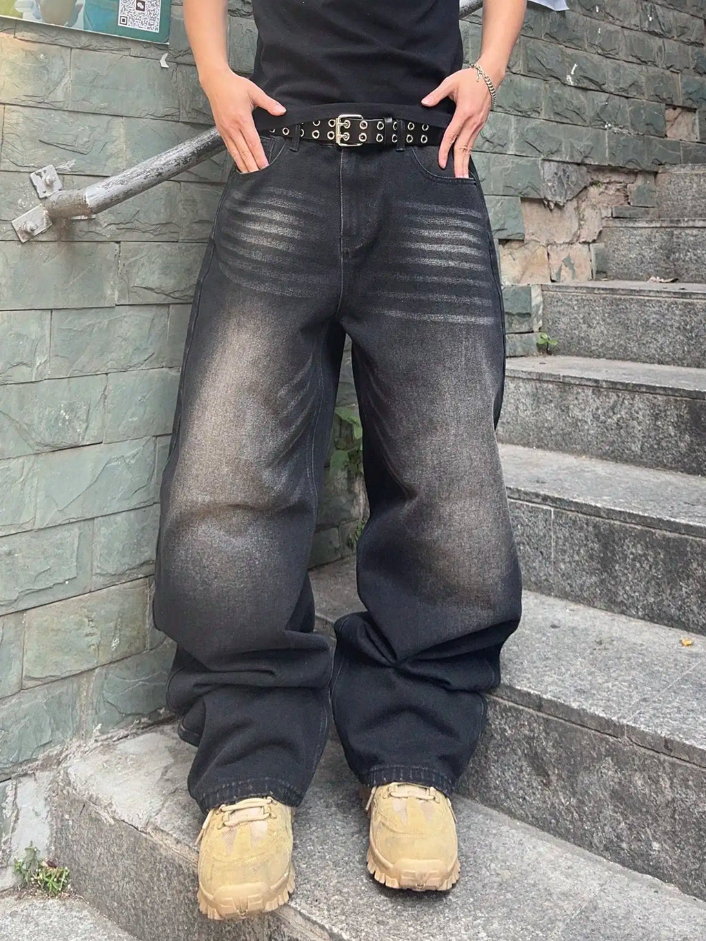 Vibe Check Wide-Leg Streetwear Jeans