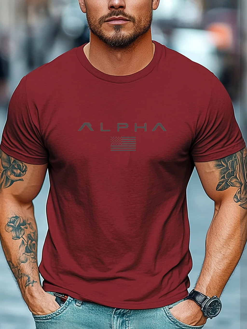 Alpha men's Premium Cotton Tee