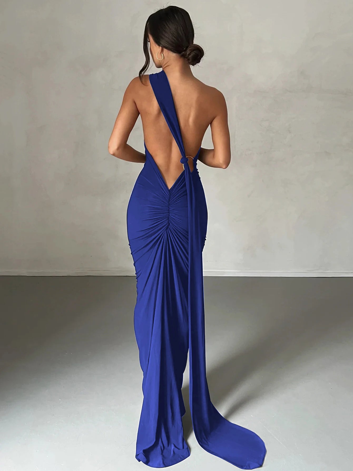 Elegance One Shoulder Maxi Dress.