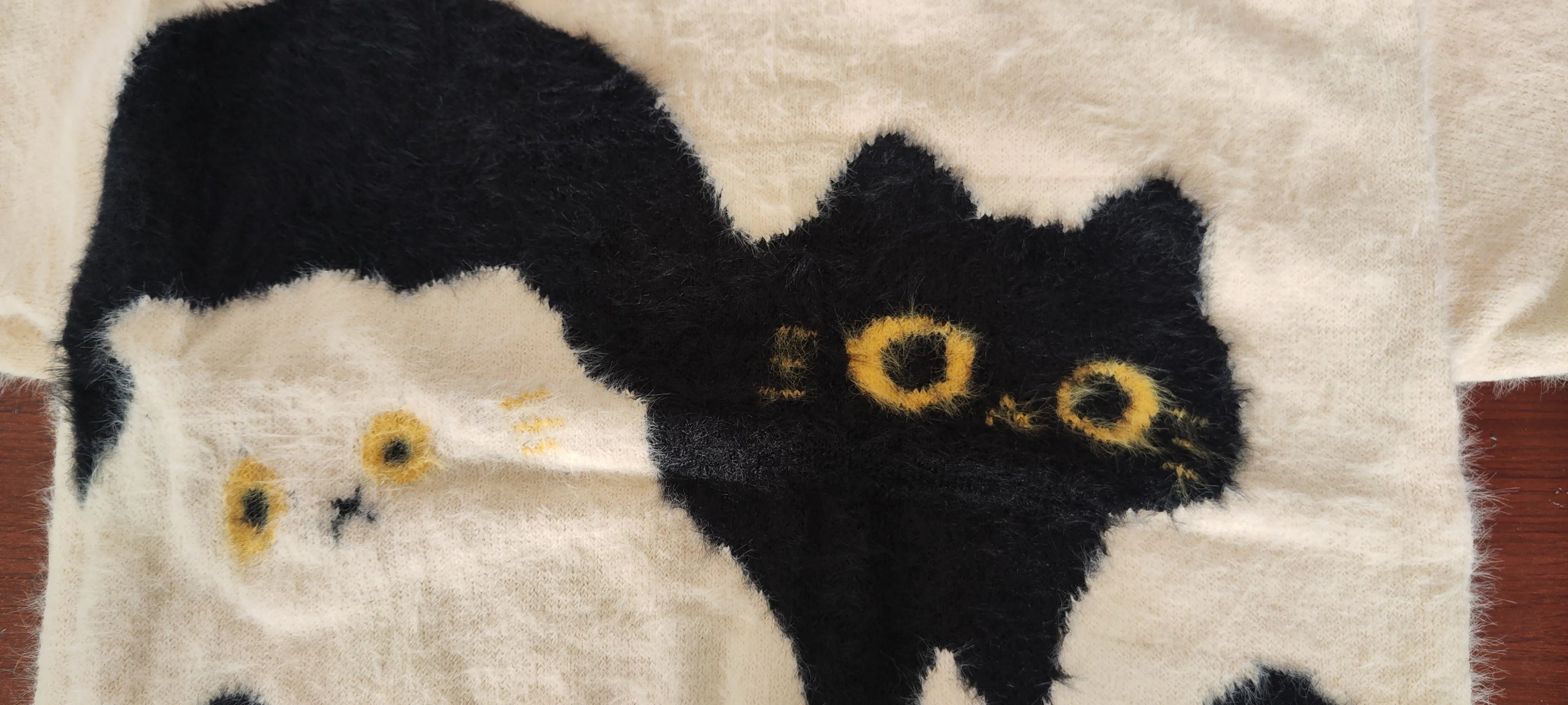 Vintage Knit Cat Sweater