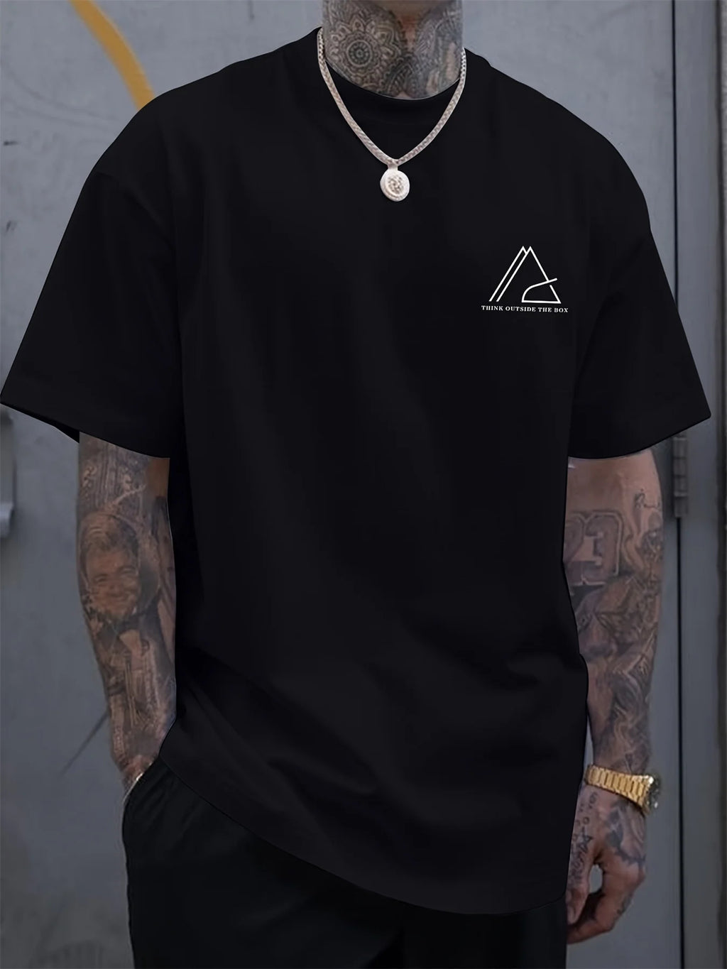 Oversized 100% cotton letter print tee