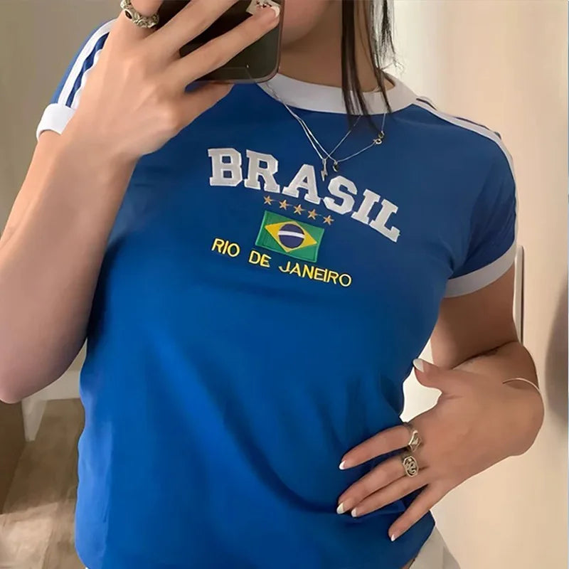 Brasil Aesthetic Baby Tee.