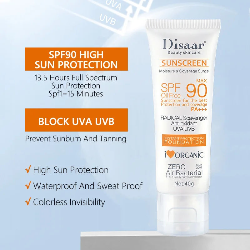 Waterproof Body & Facial Sunscreen Cream (SPF 90+)