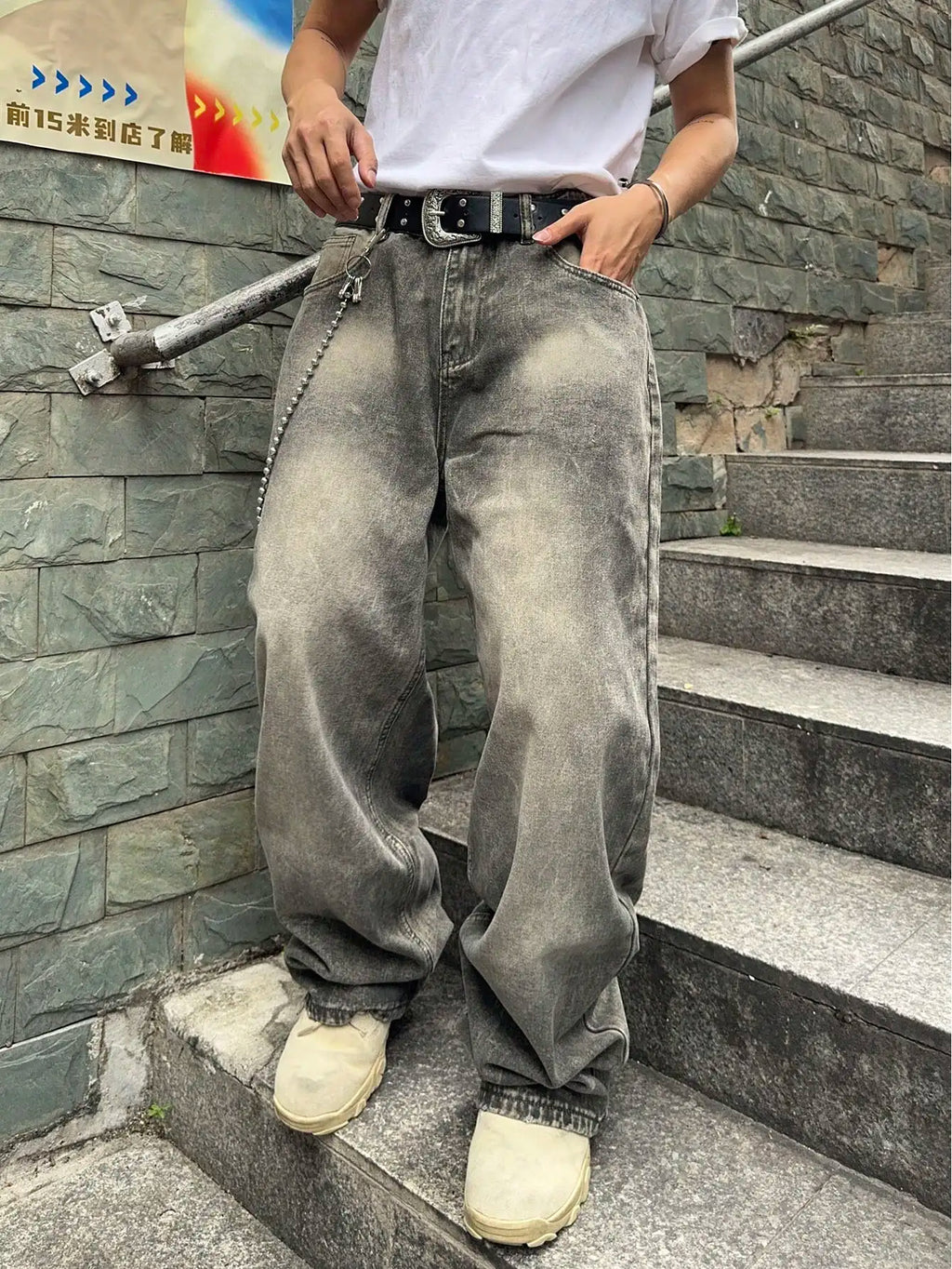 Vibe Check Wide-Leg Streetwear Jeans