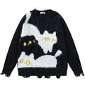 Vintage Knit Cat Sweater