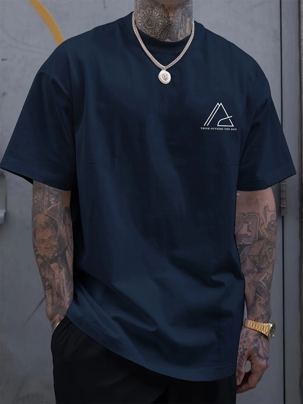 Oversized 100% cotton letter print tee