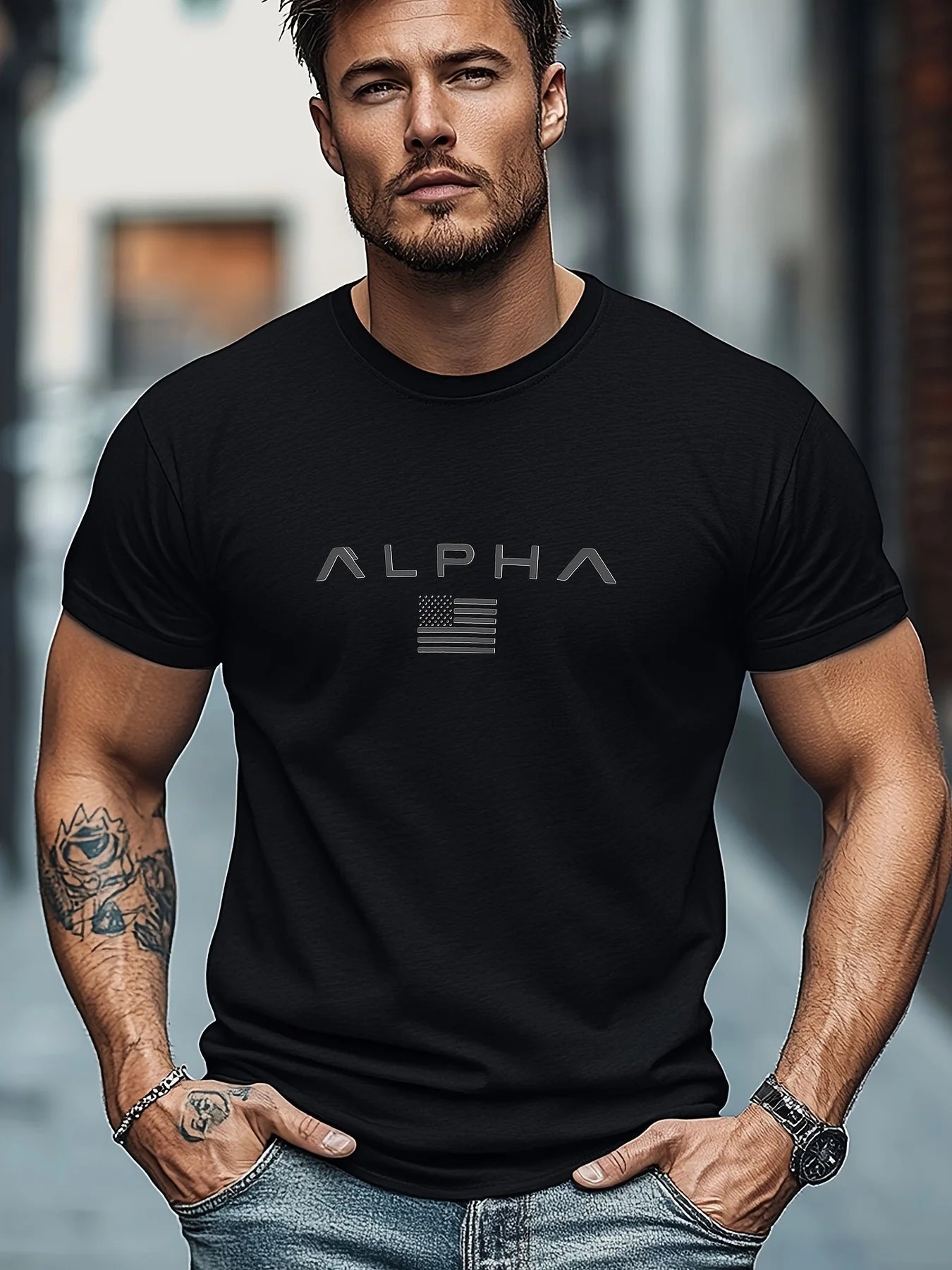 Alpha men's Premium Cotton Tee