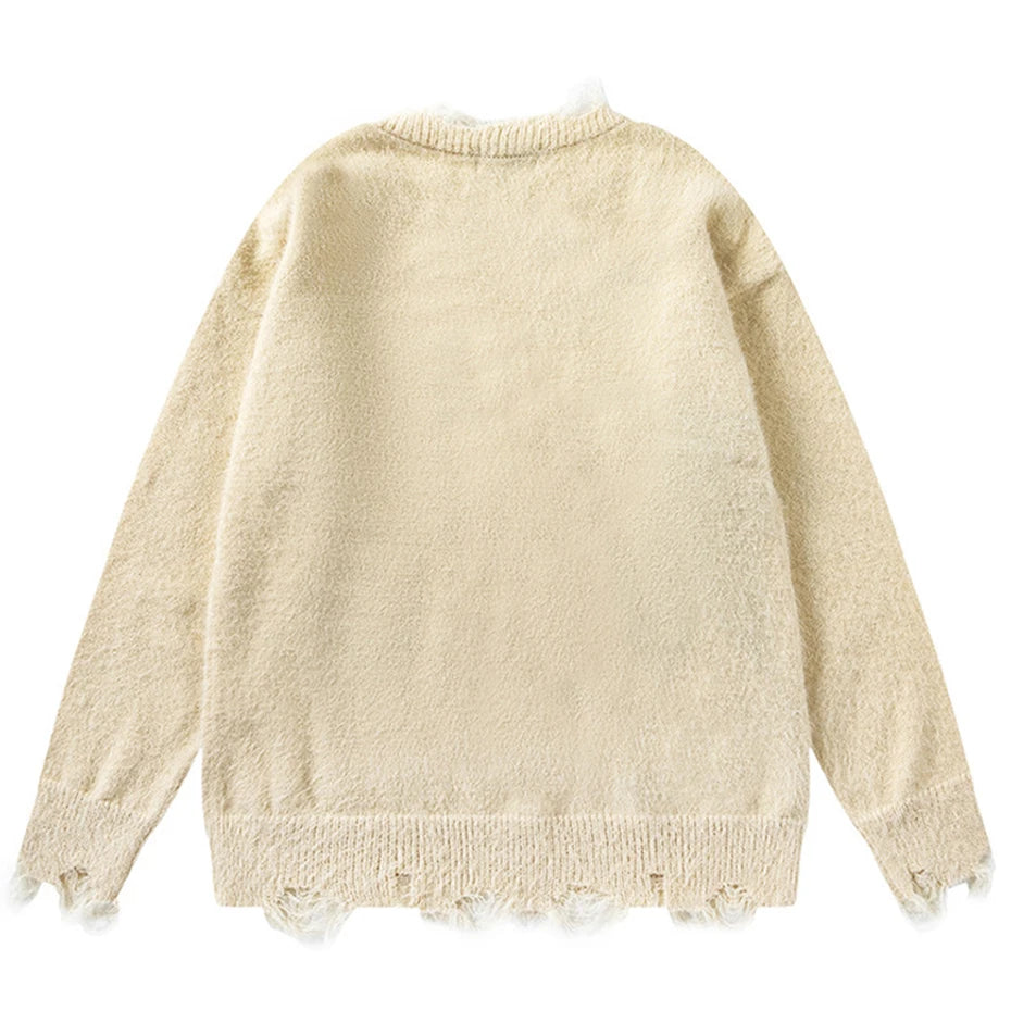 Vintage Knit Cat Sweater