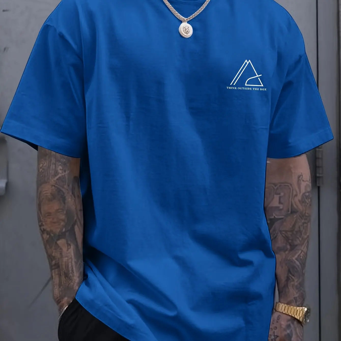 Oversized 100% cotton letter print tee