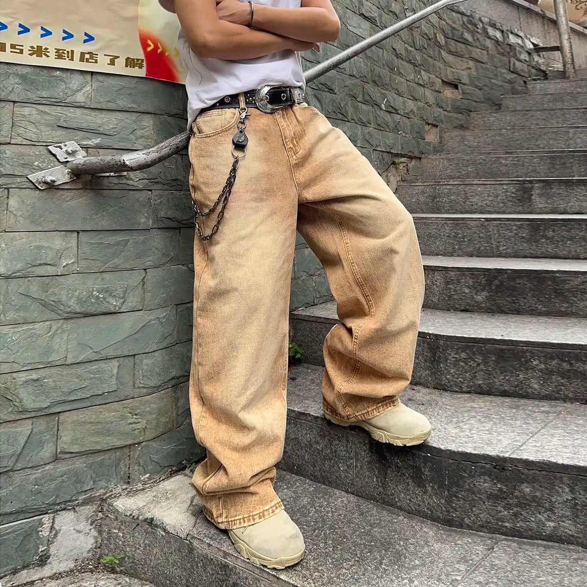 Vibe Check Wide-Leg Streetwear Jeans