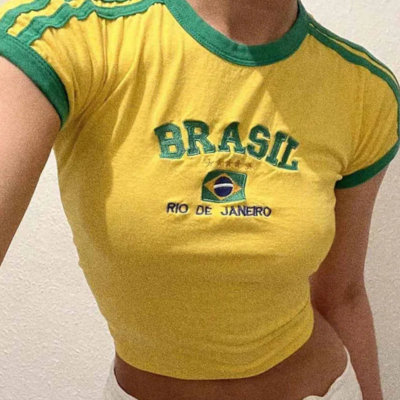 Brasil Aesthetic Baby Tee.