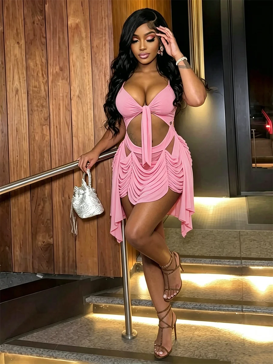 Midnight Party Rushed Club Dress