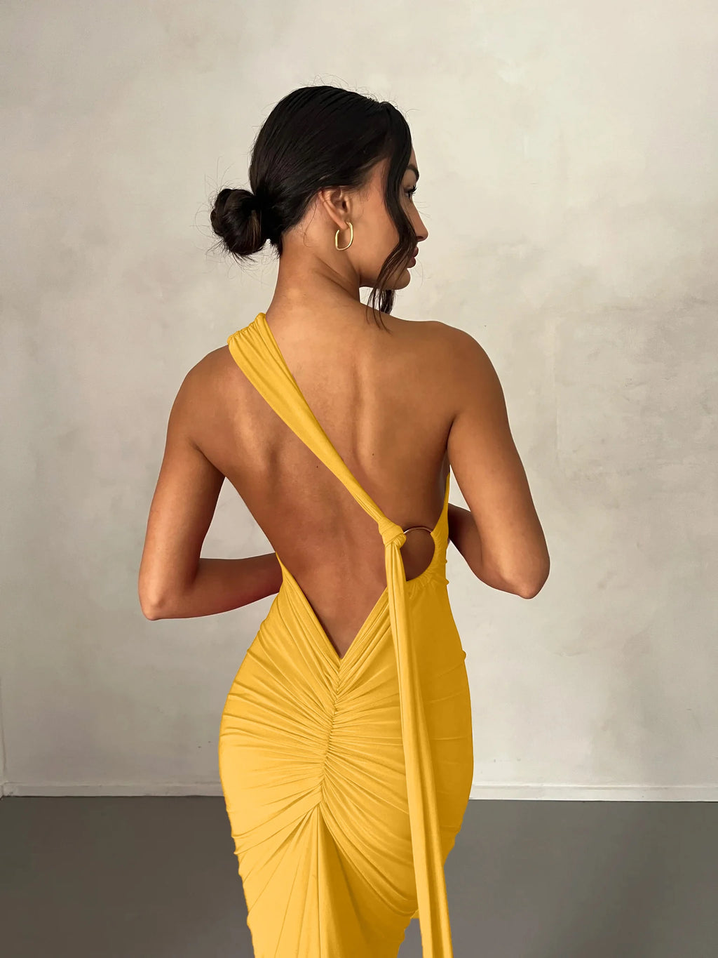 Elegance One Shoulder Maxi Dress.