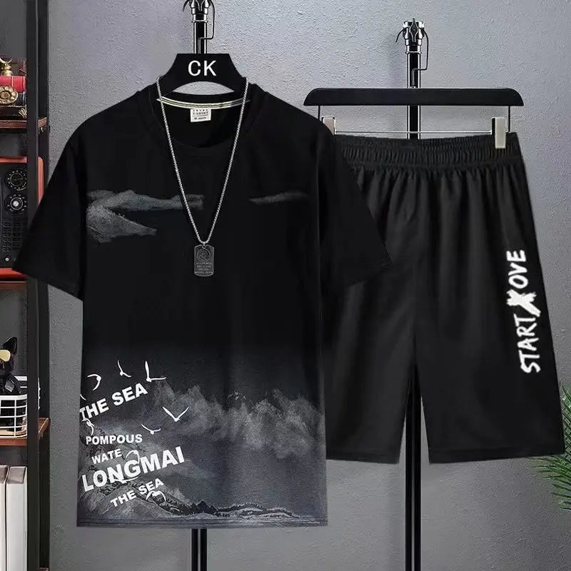 AeroKnit  Graphic Tee & Shorts Set