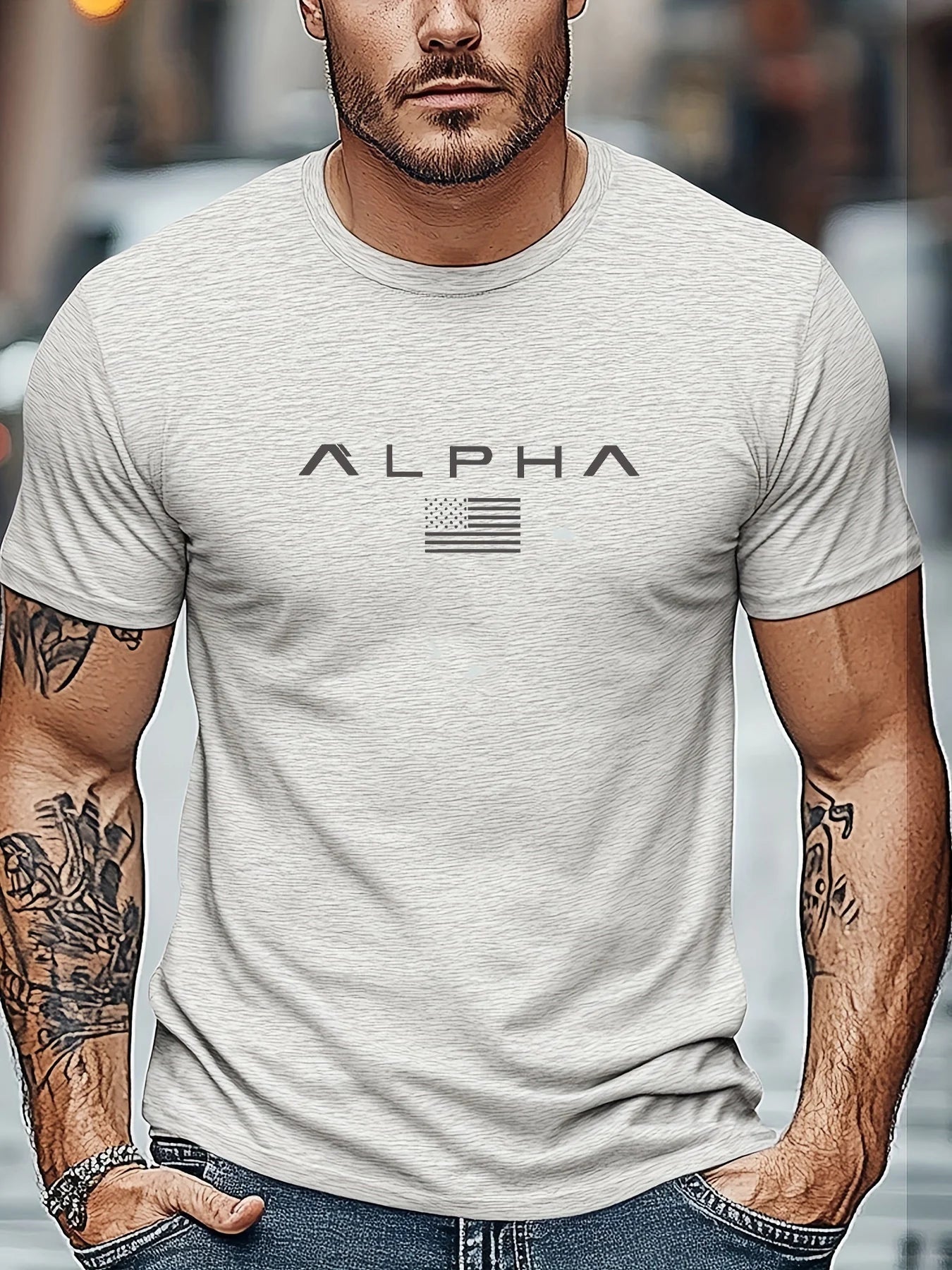 Alpha men's Premium Cotton Tee