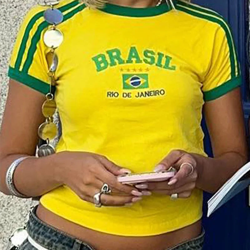 Brasil Aesthetic Baby Tee.
