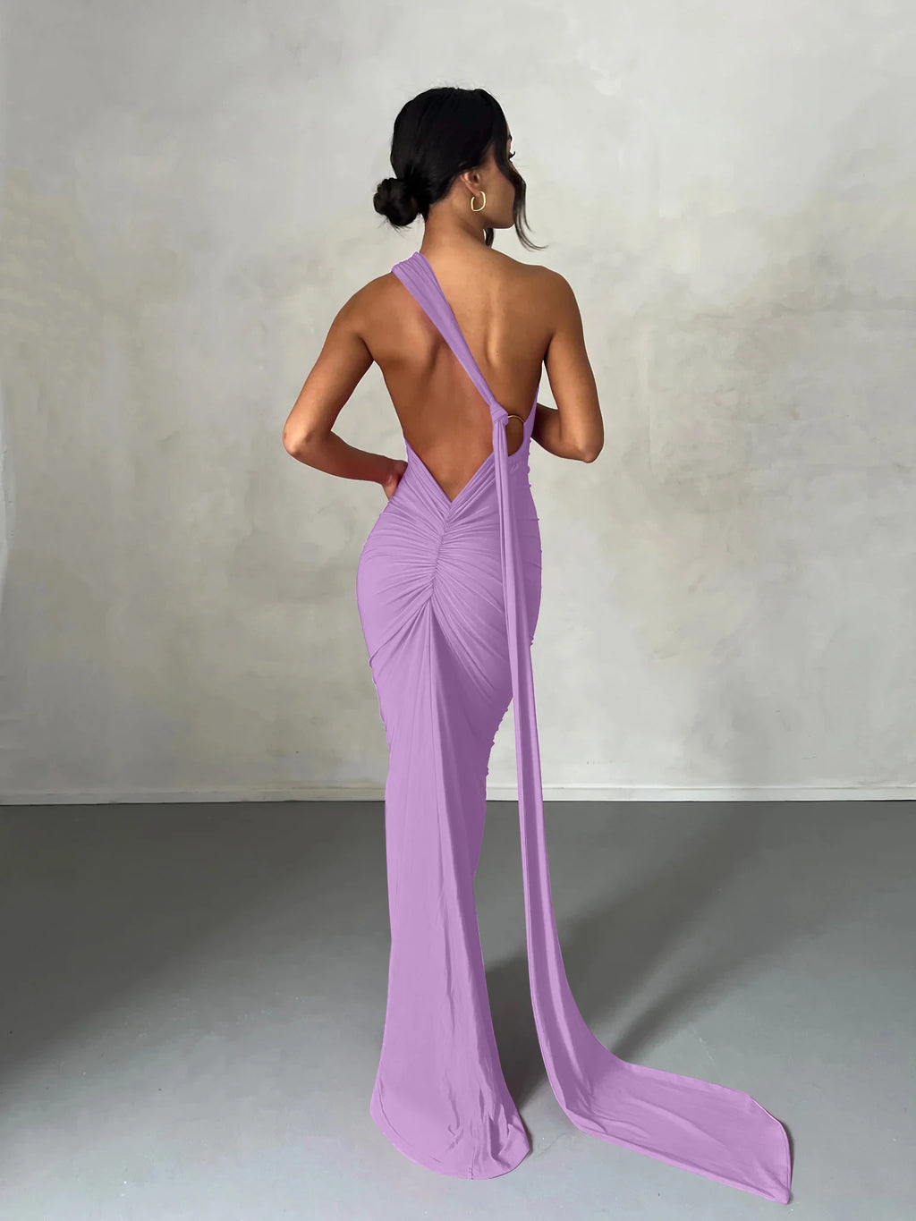 Elegance One Shoulder Maxi Dress.