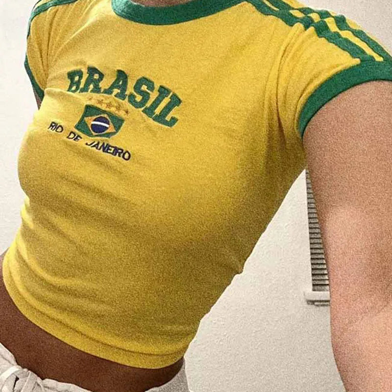 Brasil Aesthetic Baby Tee.