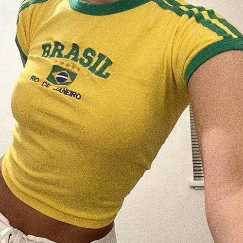 Brasil Aesthetic Baby Tee.