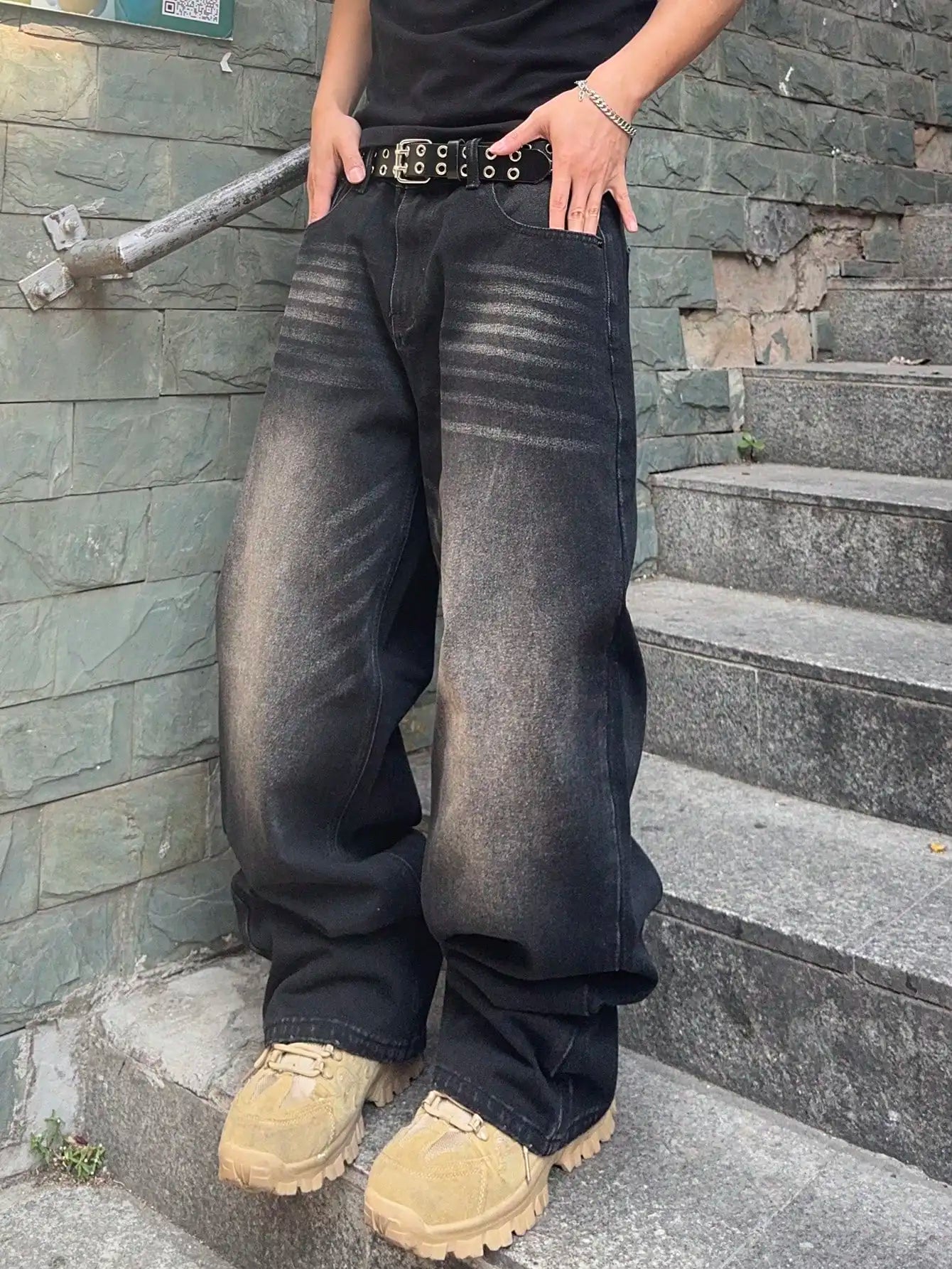 Vibe Check Wide-Leg Streetwear Jeans