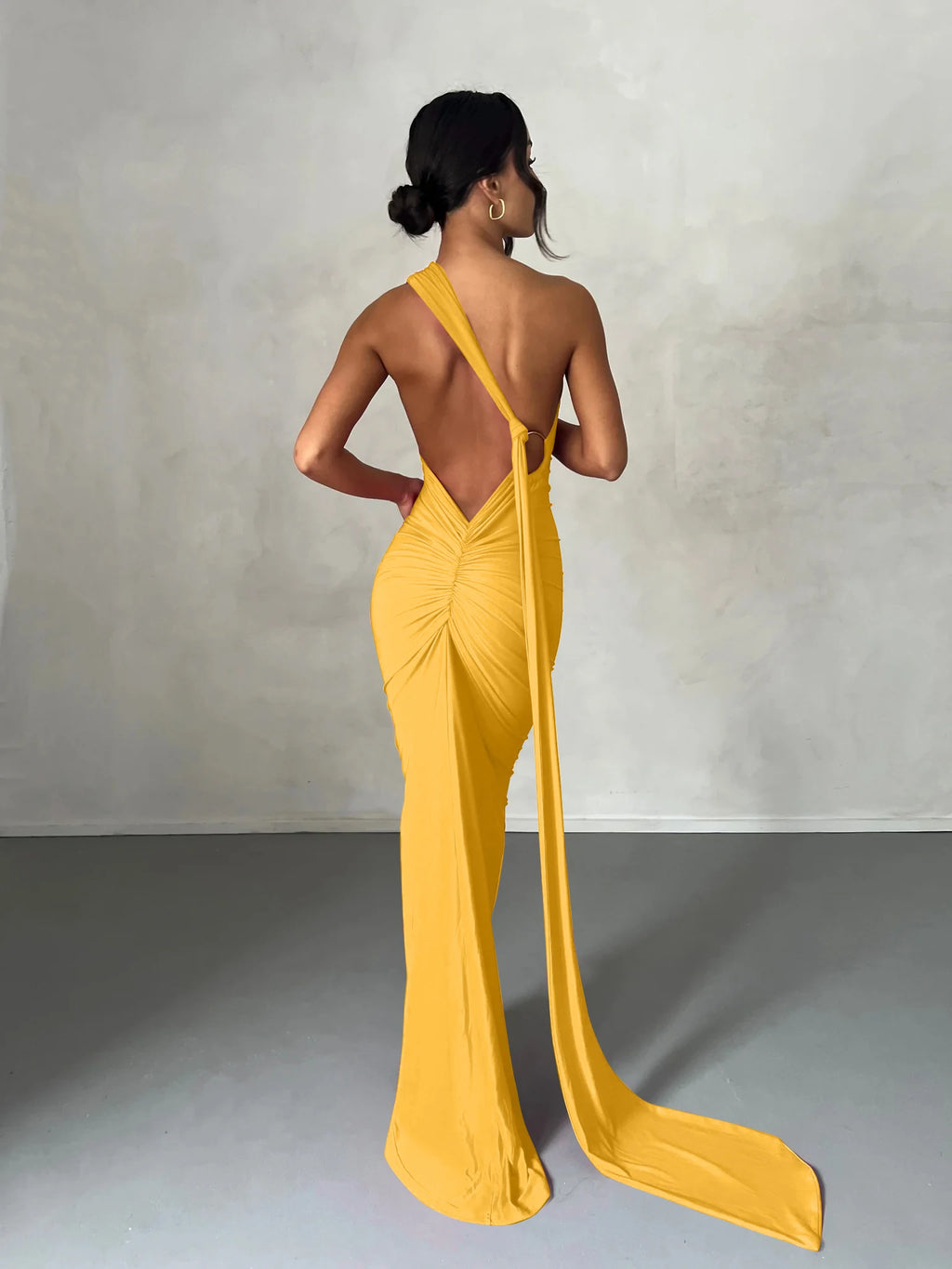 Elegance One Shoulder Maxi Dress.