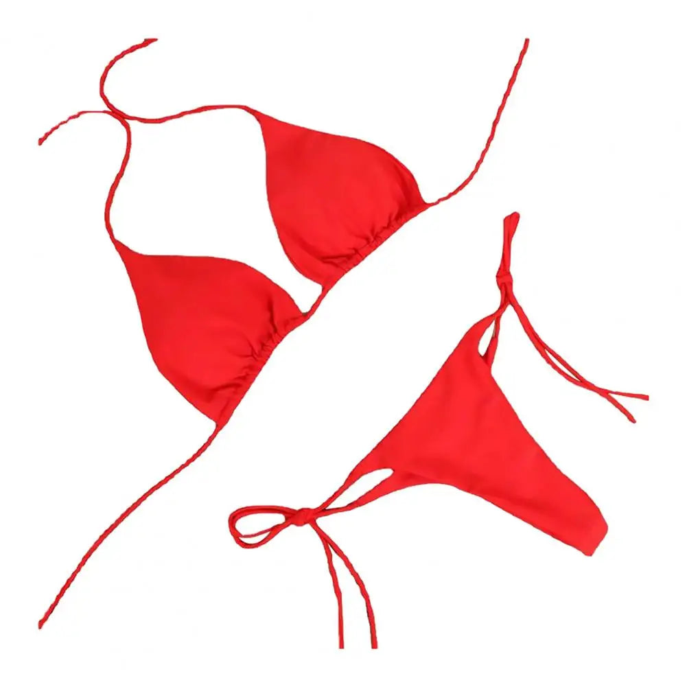 Solids Halter Two-Piece Swimming