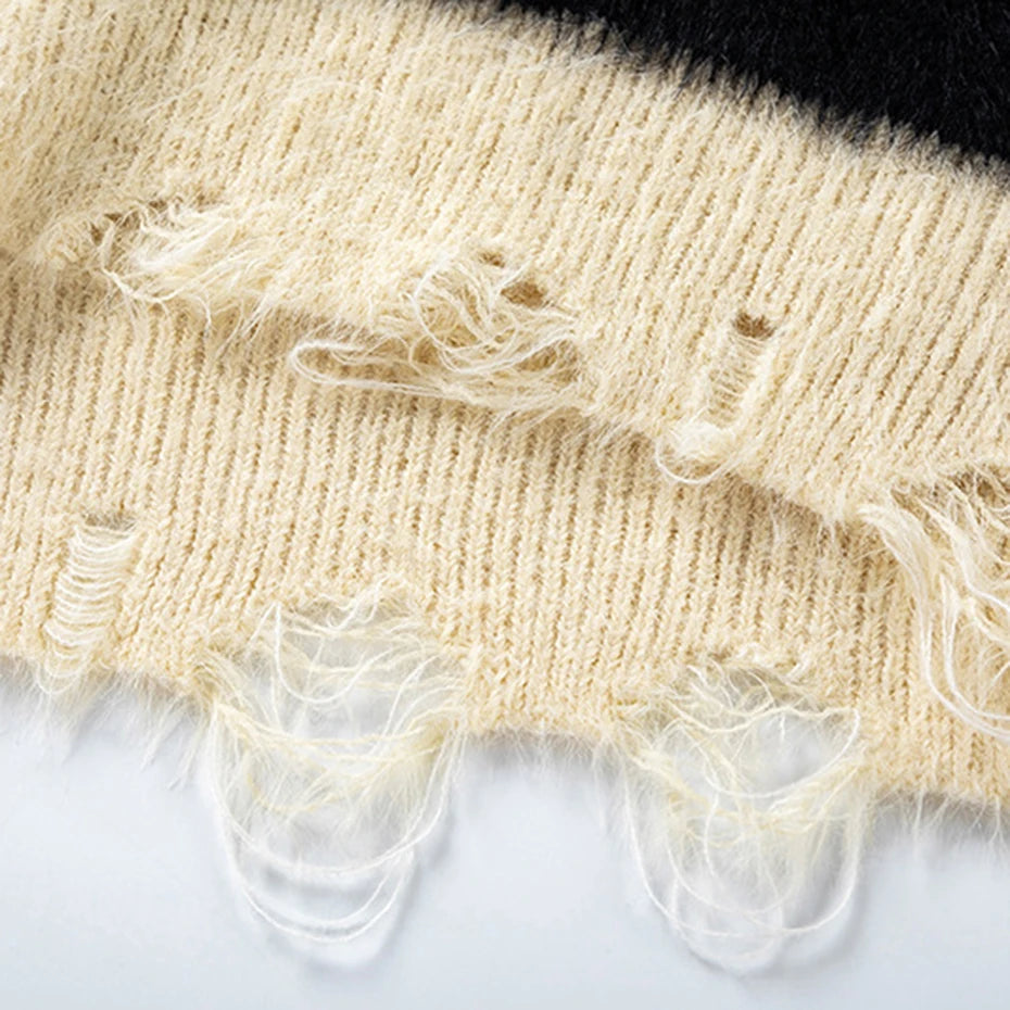 Vintage Knit Cat Sweater