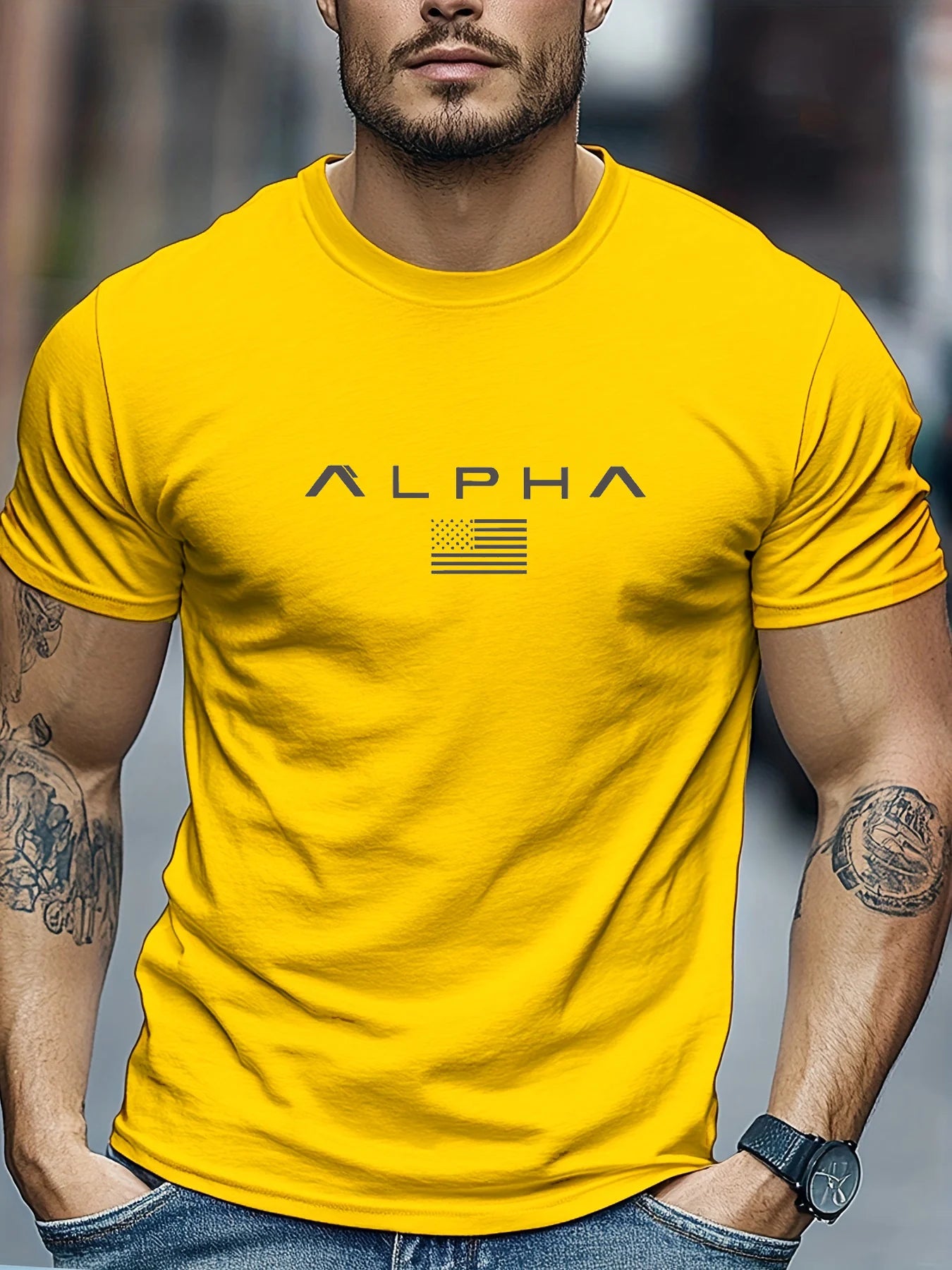 Alpha men's Premium Cotton Tee