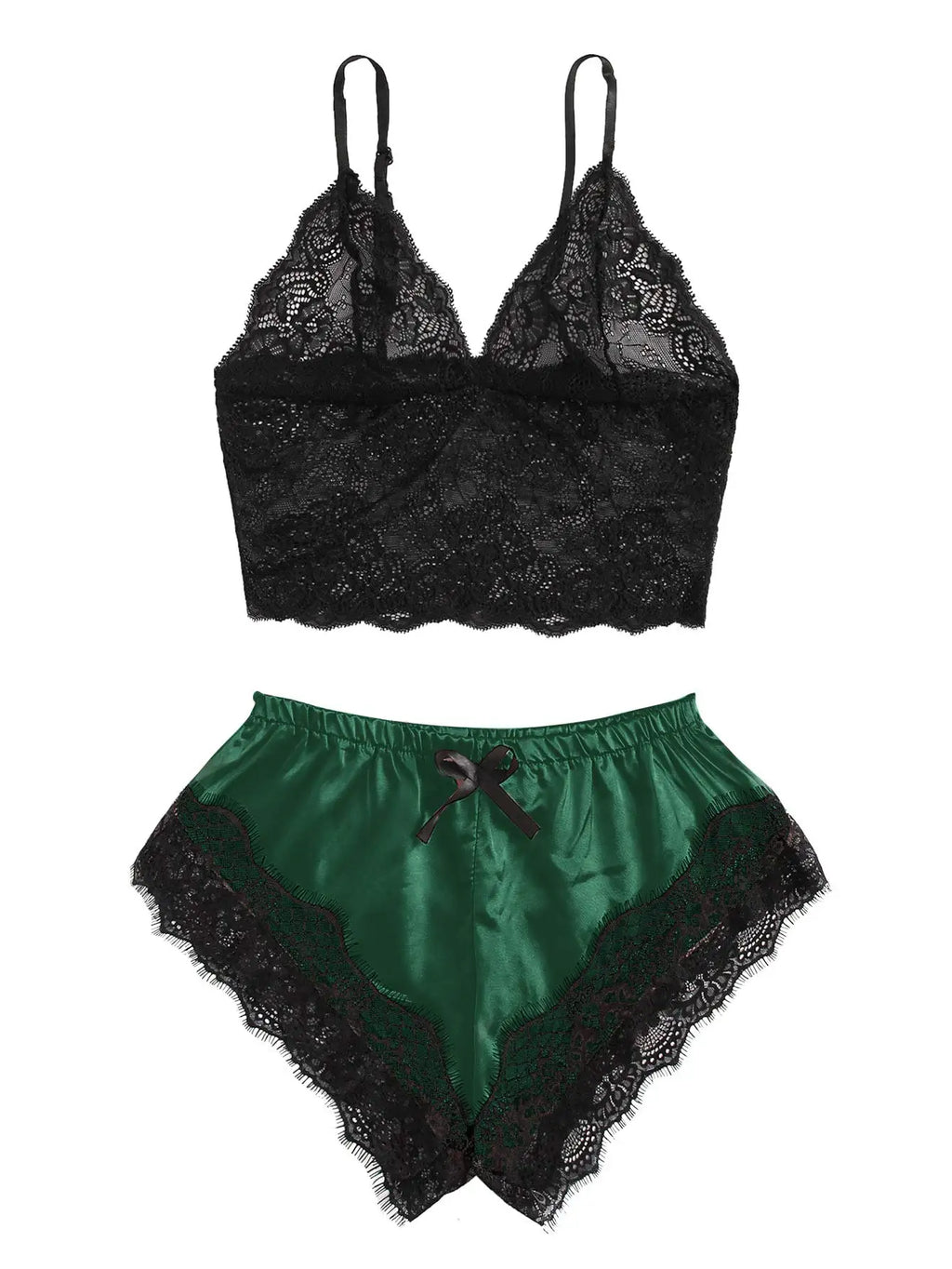 Satin & Lace Pajama Set.