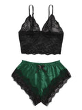 Satin & Lace Pajama Set.