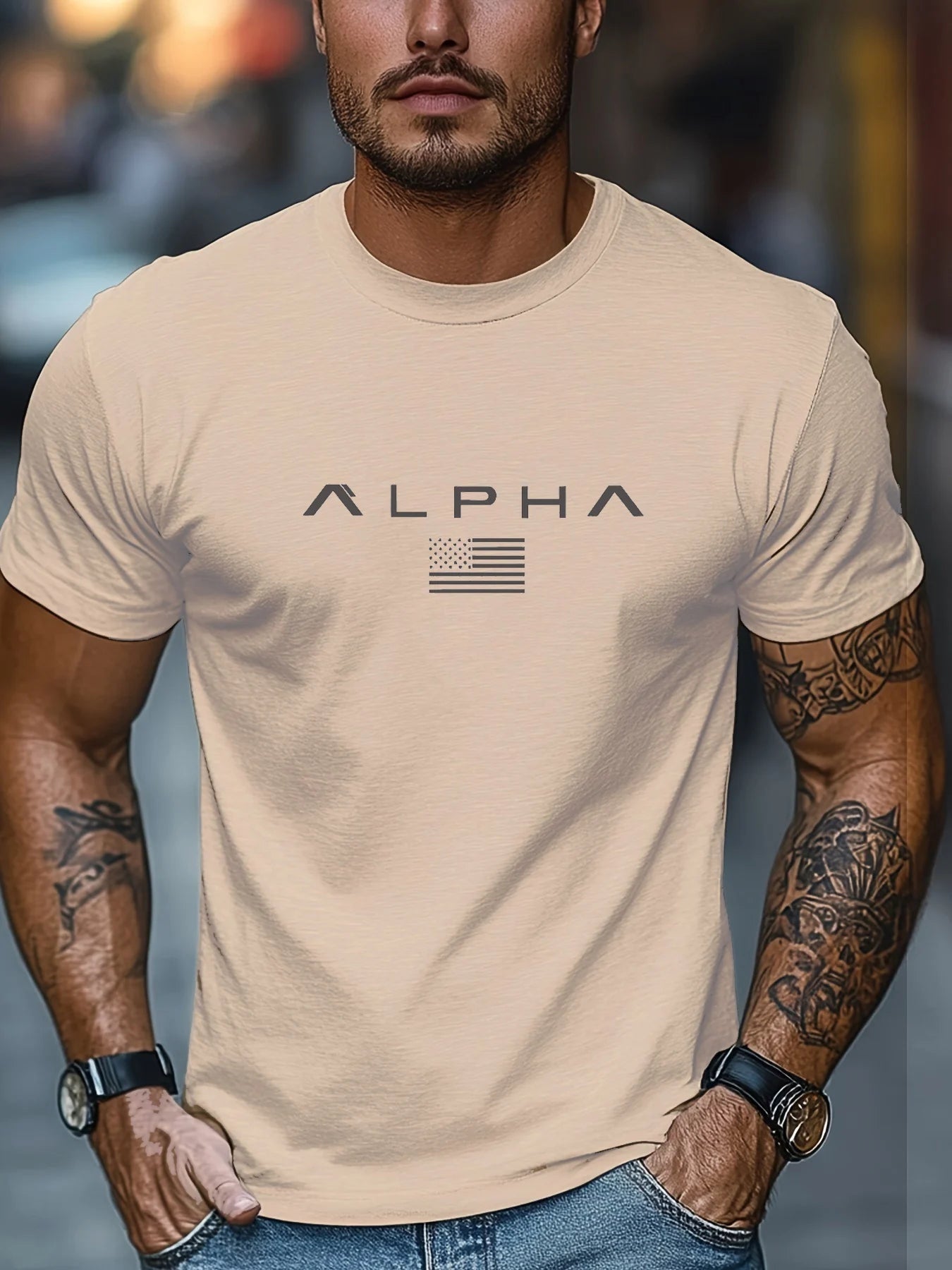 Alpha men's Premium Cotton Tee