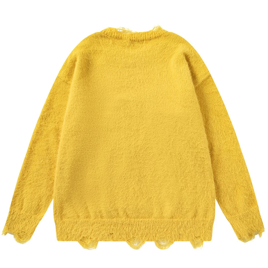 Vintage Knit Cat Sweater
