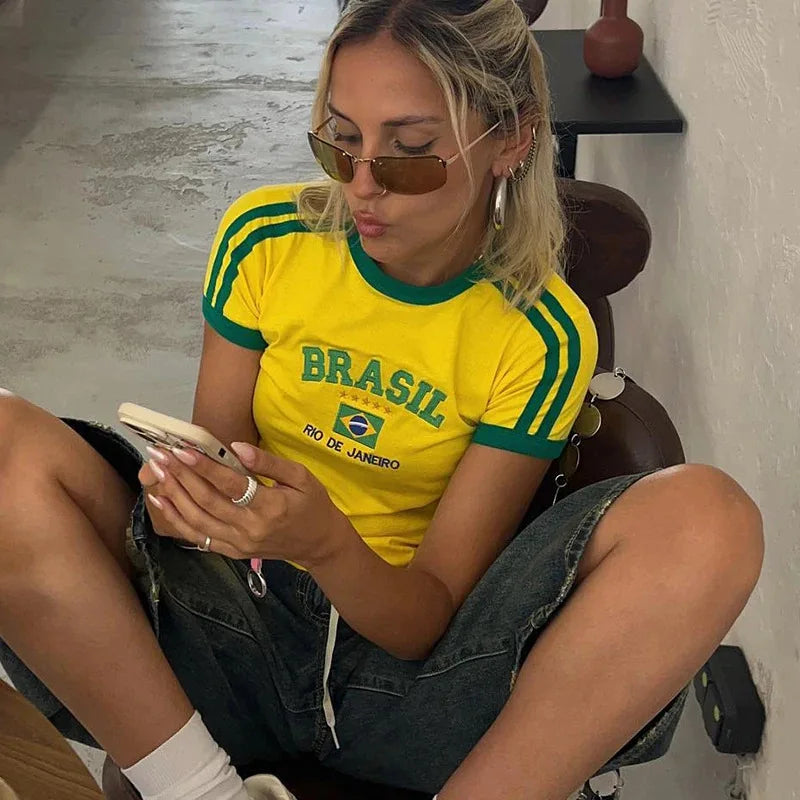 Brasil Aesthetic Baby Tee.