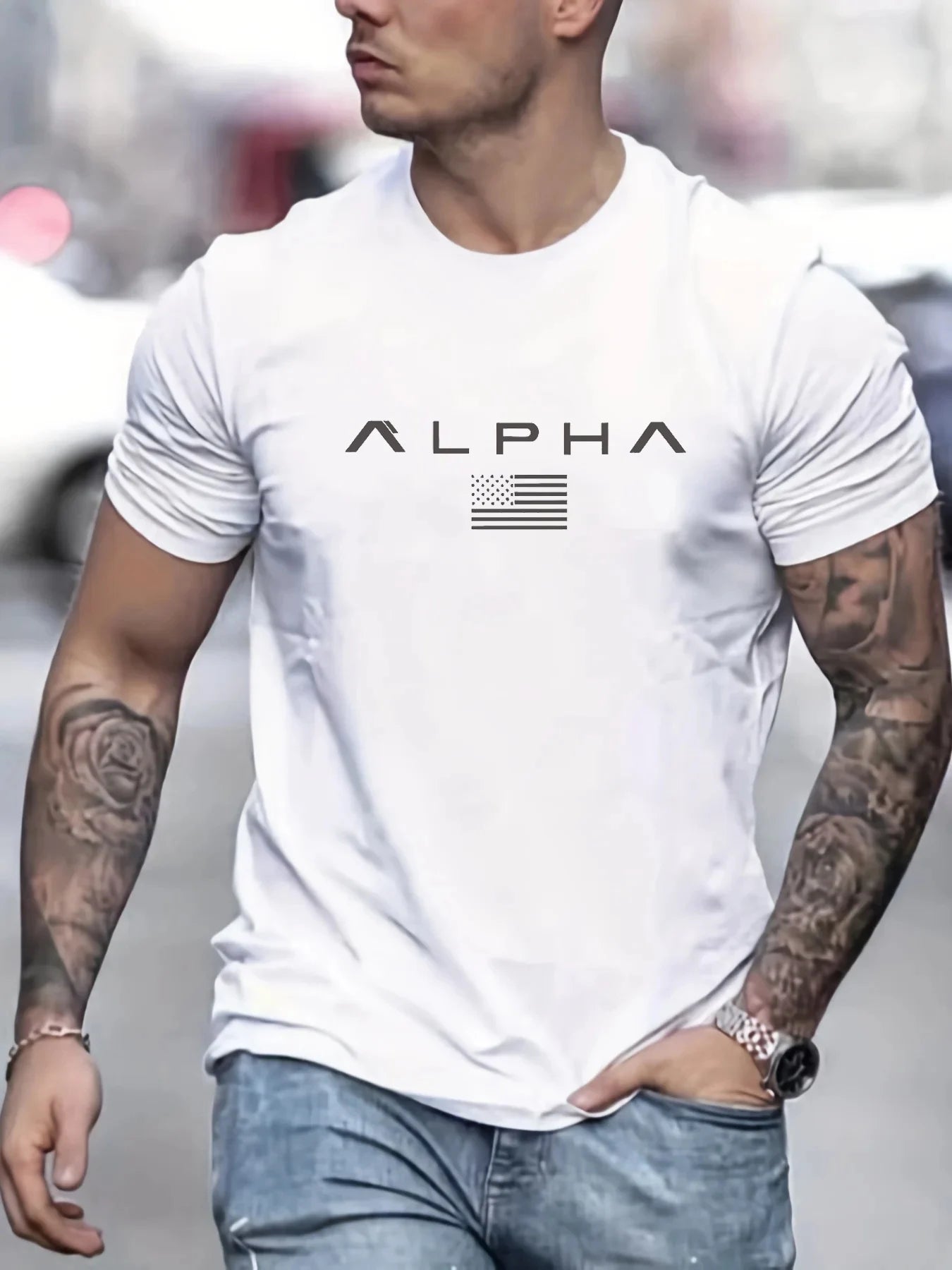Alpha men's Premium Cotton Tee