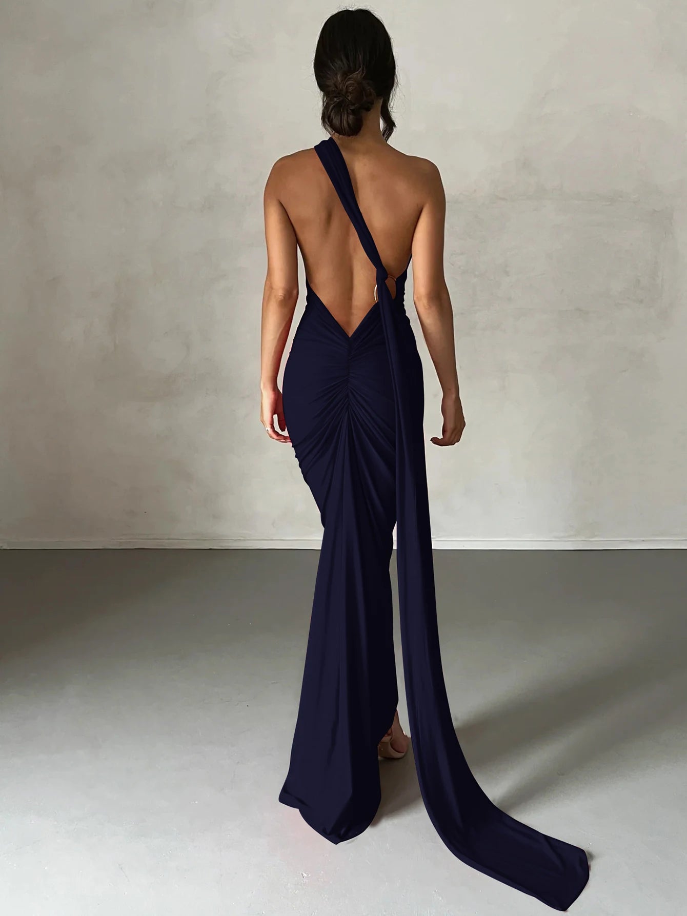 Elegance One Shoulder Maxi Dress.