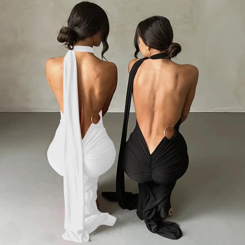 Elegance One Shoulder Maxi Dress.