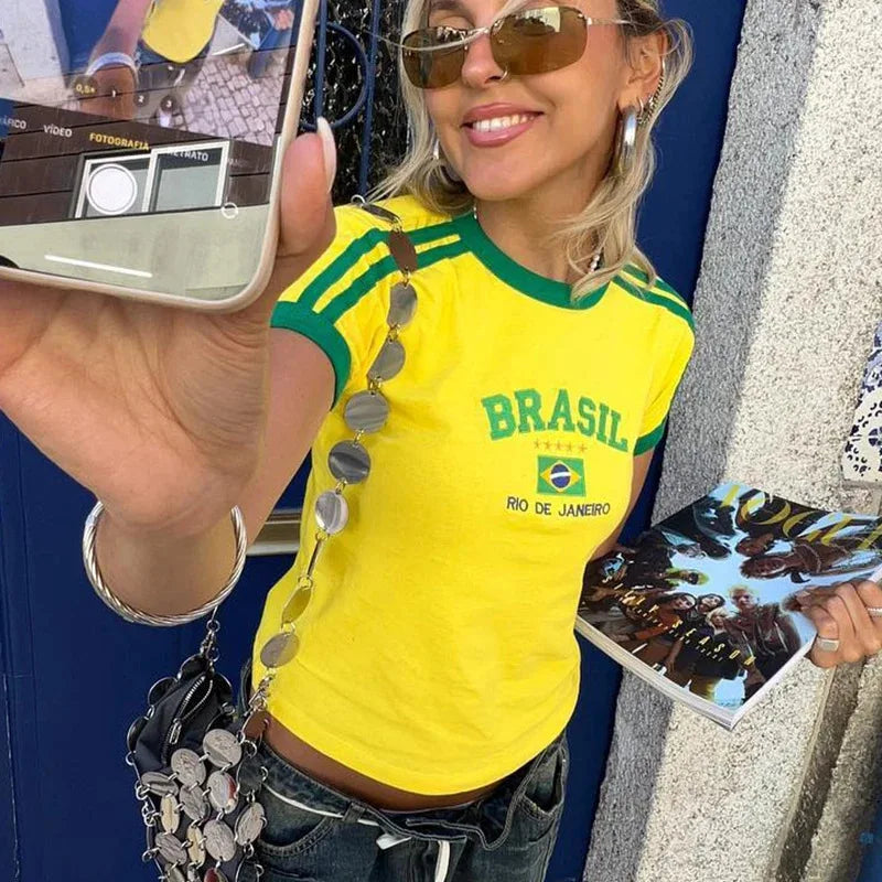 Brasil Aesthetic Baby Tee.